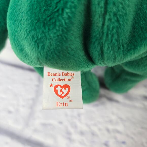 1997 Erin Beanie Baby NO PAPER TAG St Patrick's Day Lucky Irish Shamrock - Picture 8 of 9